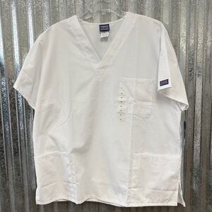 Cherokee Unisex White V-Neck Scrub Shirt